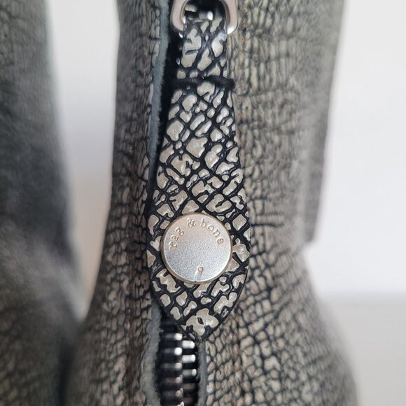 Rag & Bone Women Newbury Textured Leather Booties - Size EU 41 or US11 - Picture 8 of 11